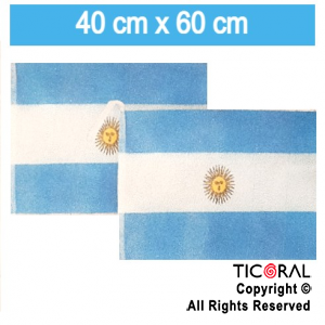 BANDERA ARGENTINA 40CM ANCHO X 60CM LARGO FISELINA (PACK X  5 unid)